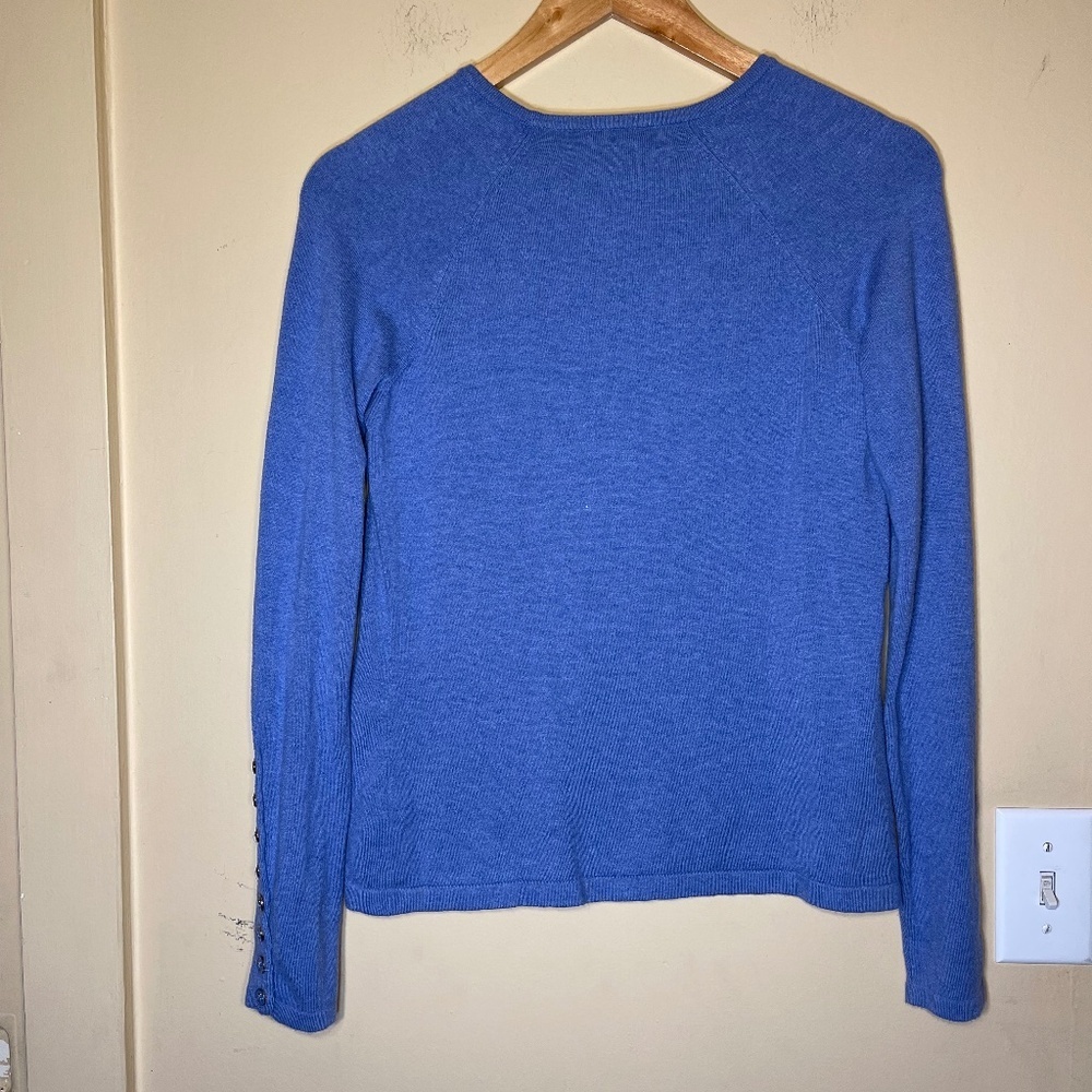 J. McLaughlin Blue Long Sleeve Top - Picture 3 of 9